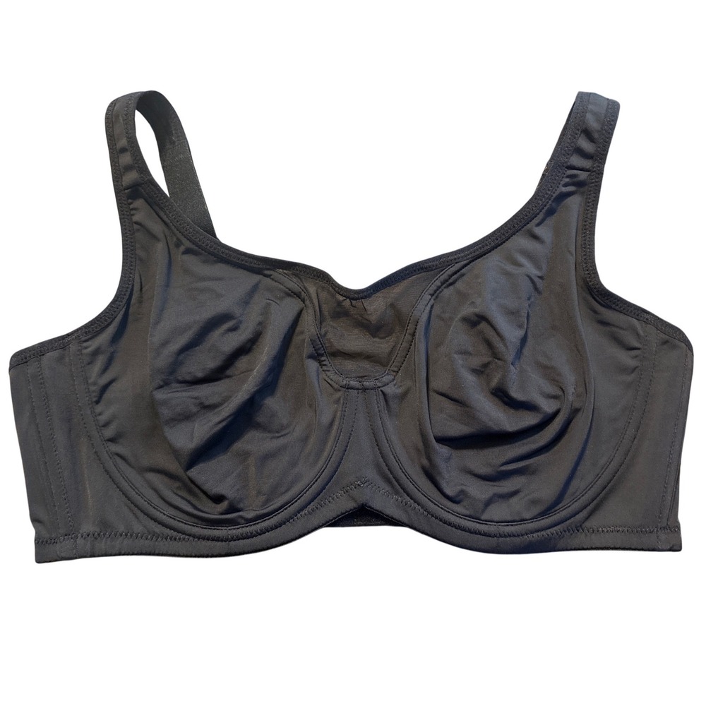 NEW Black Unlined Underwire Full Figure Support Bra 40D